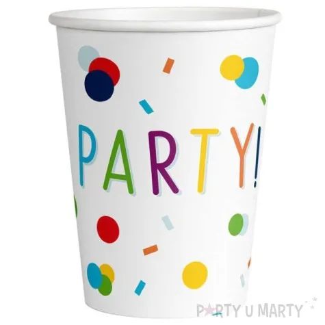 kubeczki papierowe party konfetti amscan 250 ml 8 szt