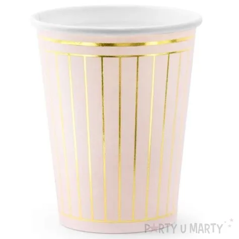 kubeczki papierowe paski partydeco 260 ml 6 szt