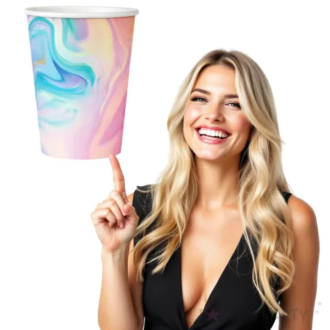 kubeczki papierowe pastelowa impresja godan 270 ml 6 szt