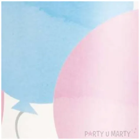 kubeczki papierowe pastelowe baloniki unique 266 ml 8 szt