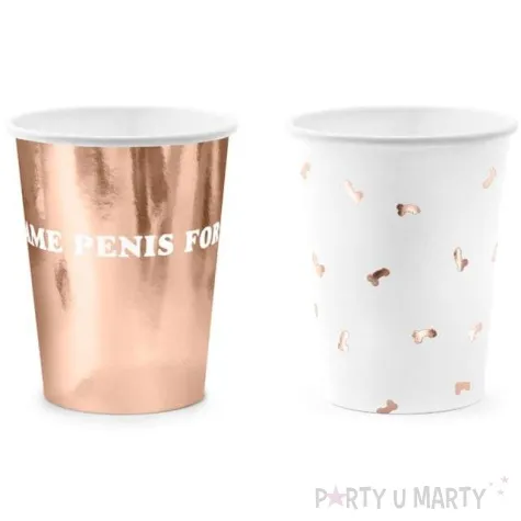 kubeczki papierowe peniski willy partydeco 220ml 6szt