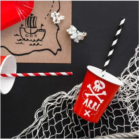 kubeczki papierowe piraci partydeco 220 ml 6 szt