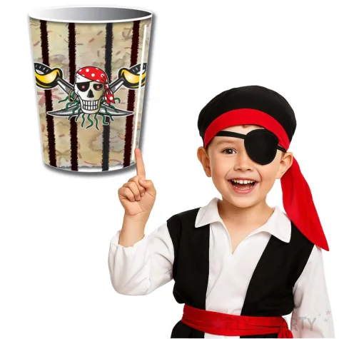 kubeczki papierowe piracka czaszka folat 250 ml 8 szt