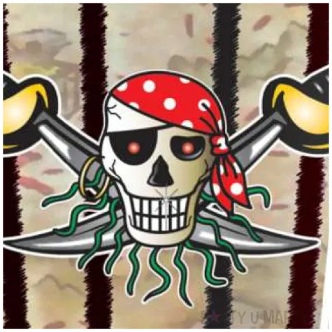 kubeczki papierowe piracka czaszka folat 250 ml 8 szt