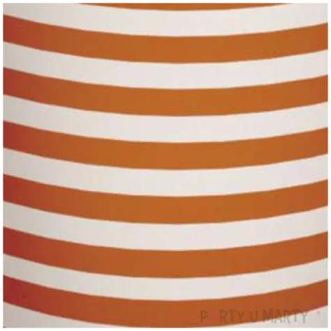 kubeczki papierowe poziome paski bialo pomaranczowe paw 250 ml 10 szt