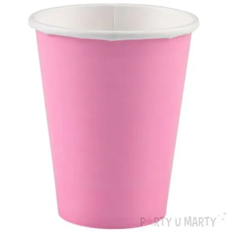 kubeczki papierowe premium amscan rozowe jasne 266 ml 8 szt