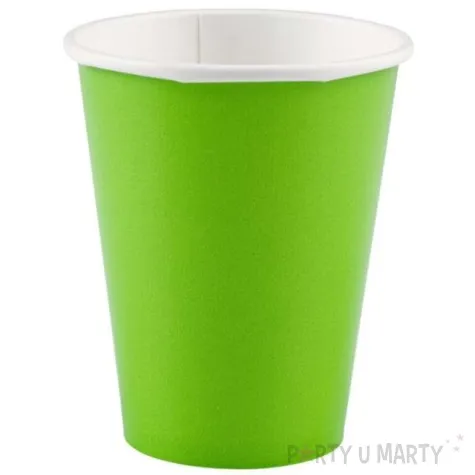 kubeczki papierowe premium amscan zielone jabluszko 250 ml 8 szt