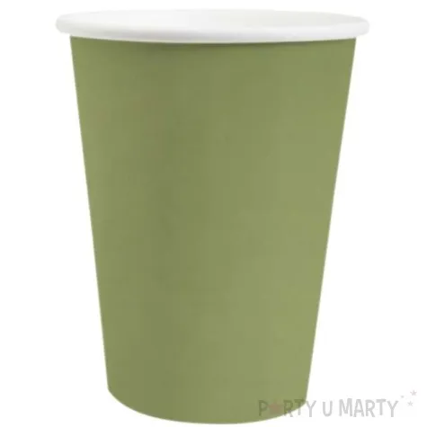 kubeczki papierowe premium oliwkowe santex 250 ml 10 szt