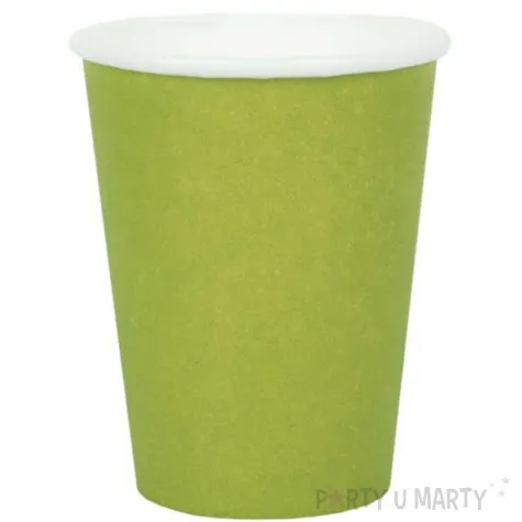 kubeczki papierowe premium zielone kiwi santex 250 ml 10 szt