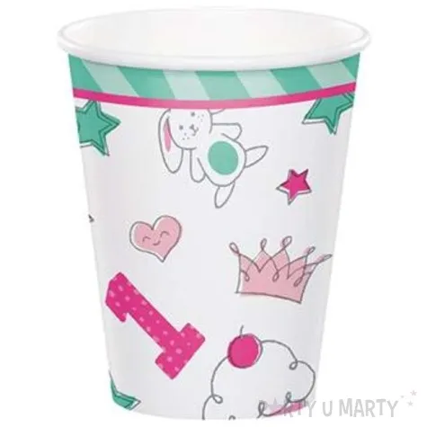 kubeczki papierowe roczek doodle rozowe godan 270 ml 8 szt