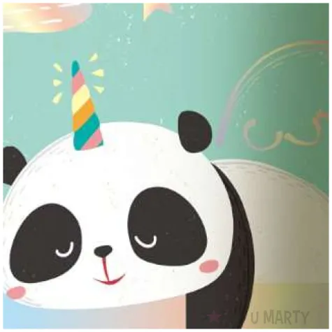 kubeczki papierowe rozmarzona panda godan 266 ml 6 szt