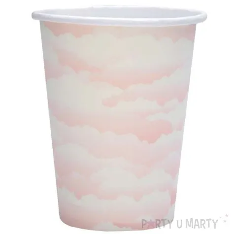 kubeczki papierowe rozowe chmurki santex 250 ml 10 szt