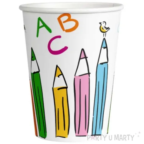 kubeczki papierowe school start szkola amscan 250 ml 8 szt