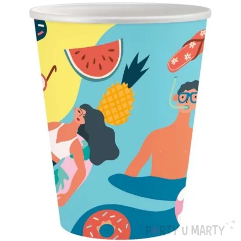 kubeczki papierowe summer lets party beach godan 250ml 6 szt
