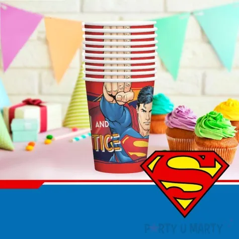 kubeczki papierowe superman party factory 250 ml 10 szt