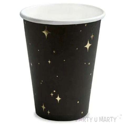 kubeczki papierowe sylwestrowe gwiazdki partydeco 260 ml 6 szt
