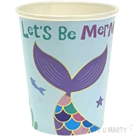 kubeczki papierowe syrenka lets be mermaid jix 9 cm 6 szt
