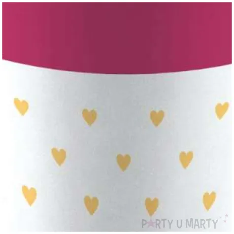 kubeczki papierowe zlote serca rozowo zlote amscan 250 ml 8 szt