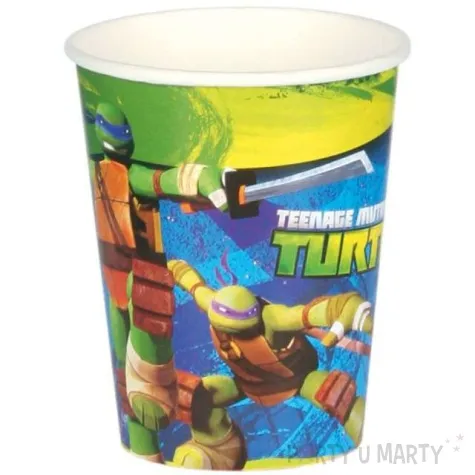 kubeczki papierowe zolwie ninja amscan 266 ml 8 szt