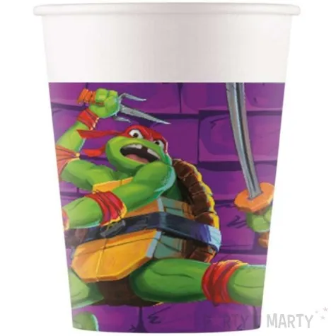 kubeczki papierowe zolwie ninja tmnt procos 200 ml 8 szt