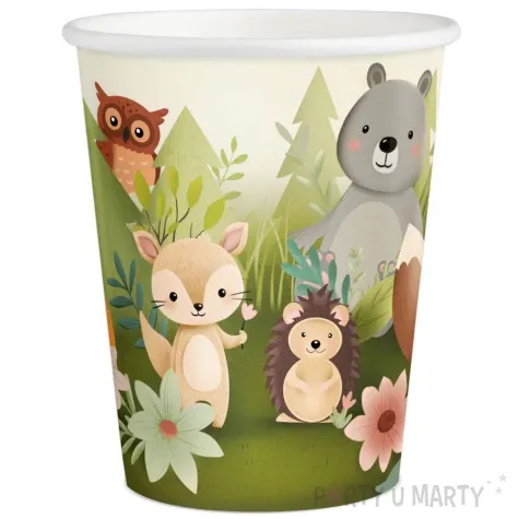 kubeczki papierowe zwierzeta lesni przyjaciele partypal 220 ml 6 szt