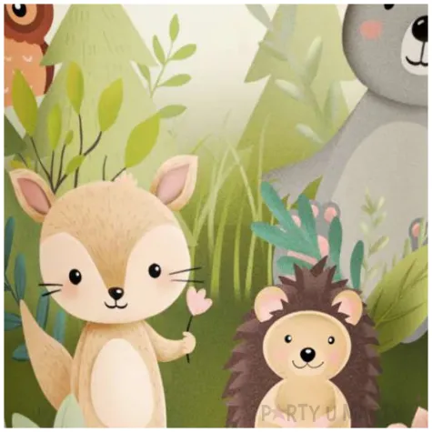 kubeczki papierowe zwierzeta lesni przyjaciele partypal 220 ml 6 szt