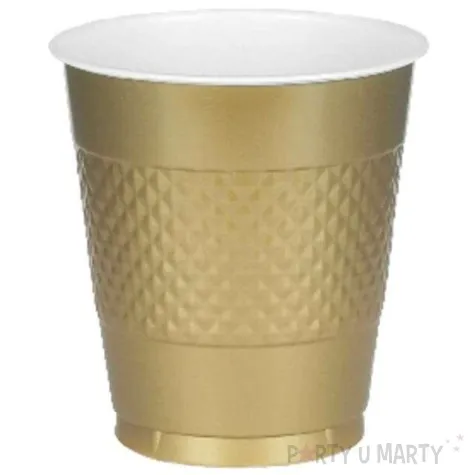 kubeczki plastikowe diamond amscan 355 ml zlote 20 szt
