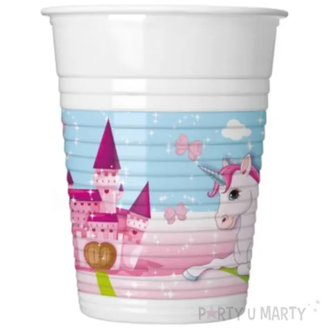 kubeczki plastikowe jednorozec unicorn 200 ml 8 szt