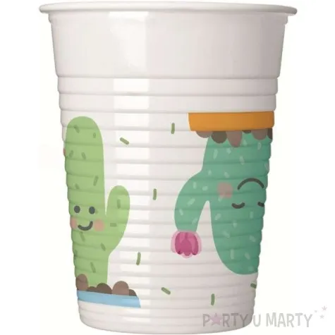 kubeczki plastikowe kaktusy procos 200 ml 8 szt