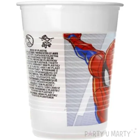 kubeczki plastikowe spiderman crime fighter procos 200 ml 8 szt