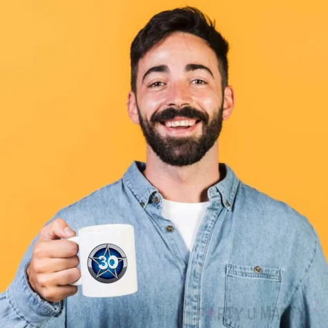 kubek blue star 30 urodziny 330 ml