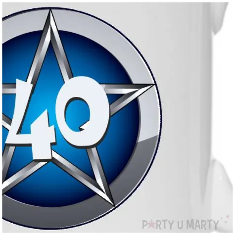 kubek blue star 40 urodziny 330 ml