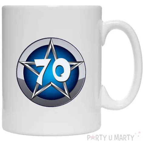 kubek blue star 70 urodziny 330 ml