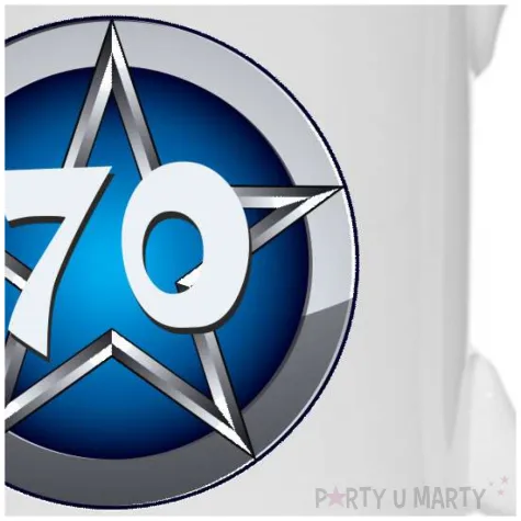 kubek blue star 70 urodziny 330 ml