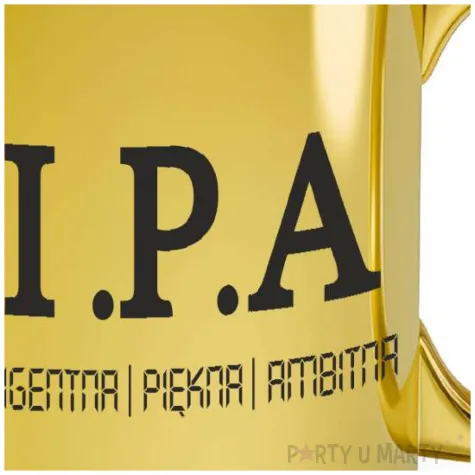 kubek c i p a dla dziewczyny kobiety prezent upominek zloty metalik