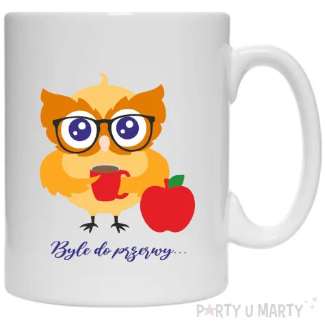 kubek dzie nauczyciela byle do przerwy sowa z kaw 330 ml