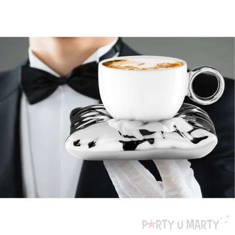 kubek filizanka z poduszka srebrno bialy gadgetmaster 250 ml