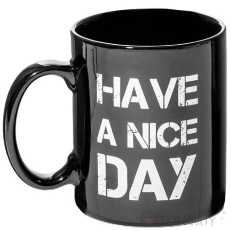 kubek fuck you have a nice day czarny gm