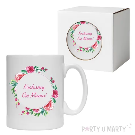 kubek kochamy cie mamo kwiaty 330 ml