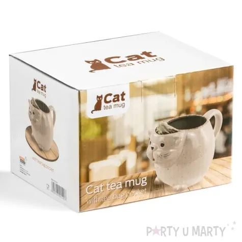 kubek kotek z kieszonka na torebke herbaty gadgetmaster 500 ml