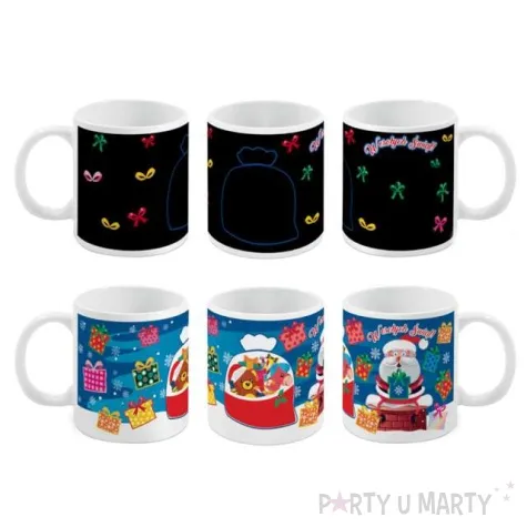 kubek magiczny wesolych swiat bialy bgtech 300 ml