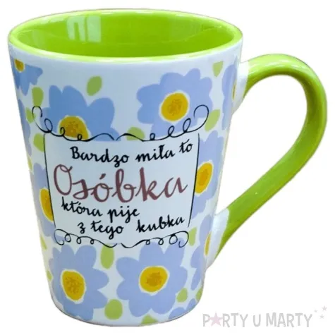 kubek mila osobka pije z tego kubka kukartka 300 ml