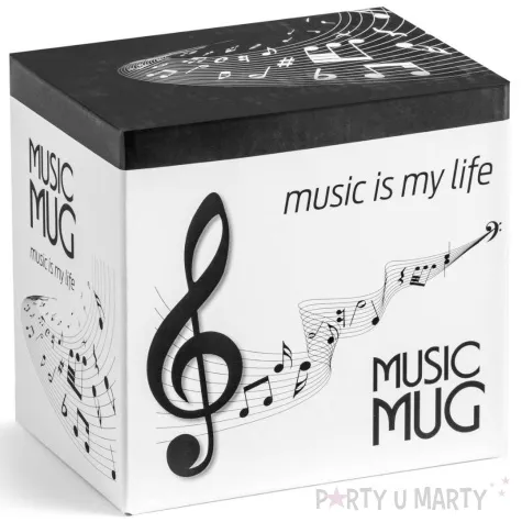 kubek muzyczny uwertura czarno bialy gadgetmaster 350 ml