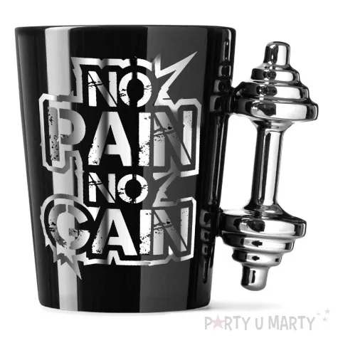 kubek no pain no gain silownia czarny gadgetmaster 350 ml