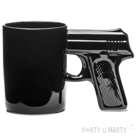 kubek pistolet czarny 500 ml gm