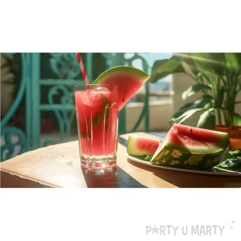 kubek plastikowy ze slomka arbuz boland 900 ml 15 cm