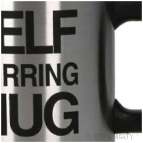 kubek samomieszajacy leniwa kawa srebrny ikonka 350 ml