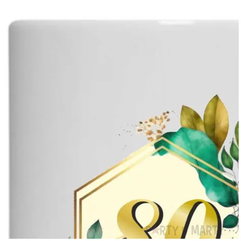 kubek szmaragdowe listki 80 urodziny 330 ml