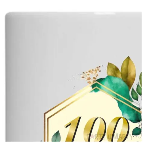 kubek szmaragdowe listki urodziny 100 lat 330 ml