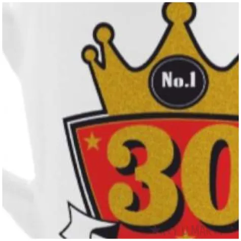 kubek z nadrukiem 30 te urodziny bialy bgtech 300 ml